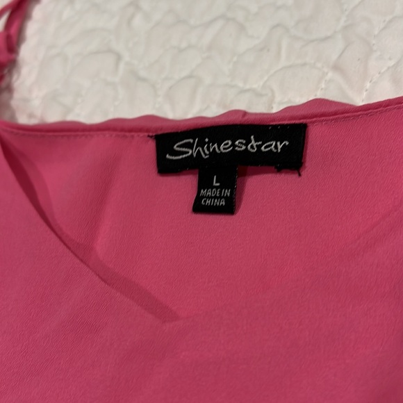 Shinestar pink self-lined camisole L - Picture 2 of 4